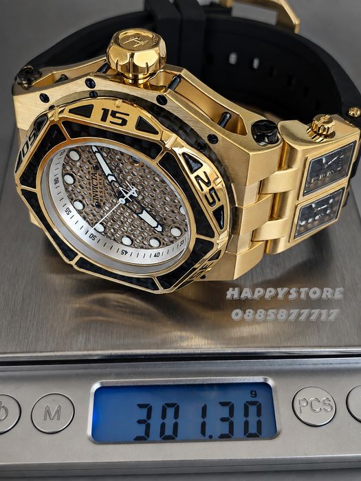 INVICTA Carbon Hawk automatic Gold 55 mm, Инвикта нов мъжки часовник