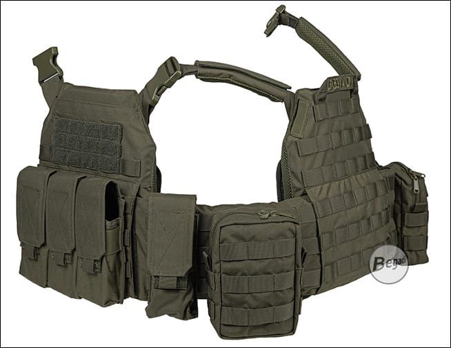 Vestă tactică Begadi verde M - Airsoft
