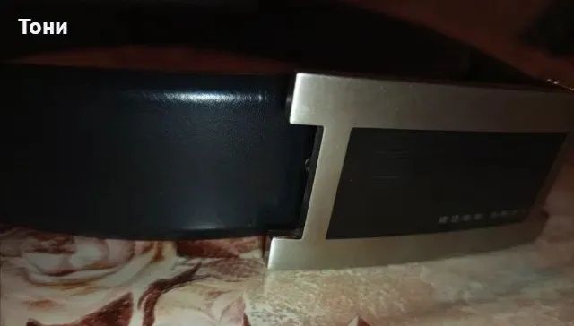 BOSS ORIGINAL Нов Мъжки Колан Изцяло от Естествена Кожа 110см.