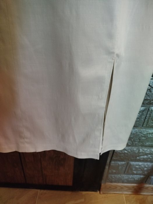 Официална бяла рокля XS/S с дължина до коляното