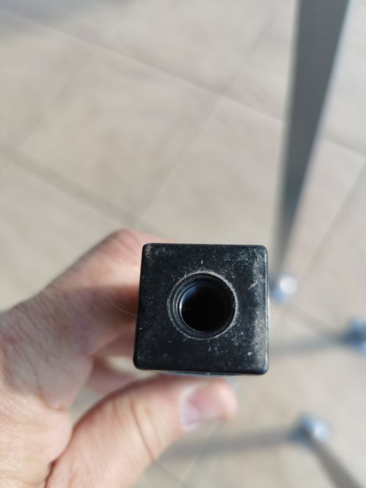 Set de patru picioare metalice, pătrate masă, 80cm H
