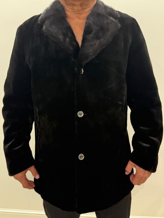 Шуба мужская черная