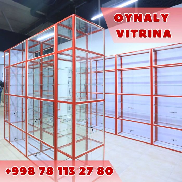 Oynaly vitrina, Акция, прилавки, savdo vitrinalar stellajlar
