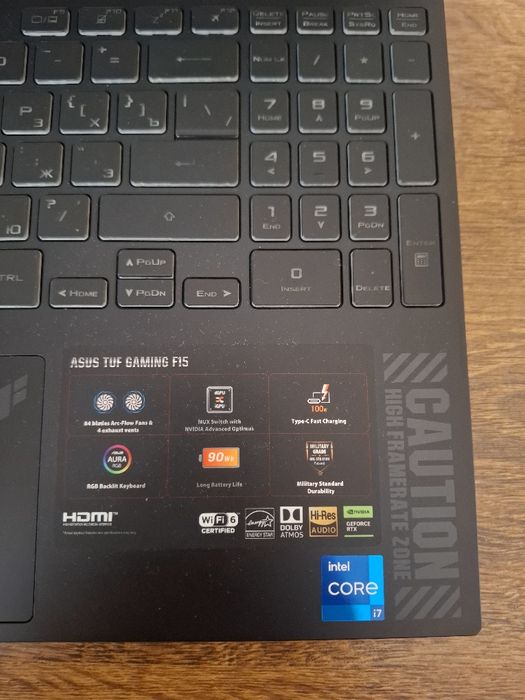 Ноутбук ASUS TUF F15 core i7