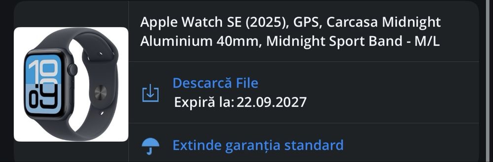 Apple watch se3 2025 IN GARANTIE