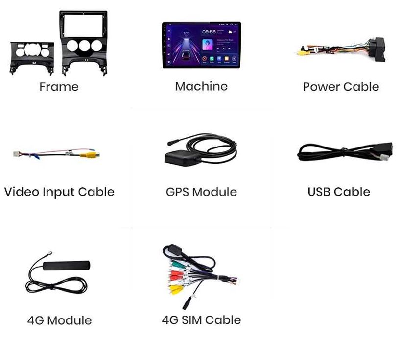 Мултимедия 9″ за Peugeot 3008 5008 Android 13 навигация CARPLAY DSP