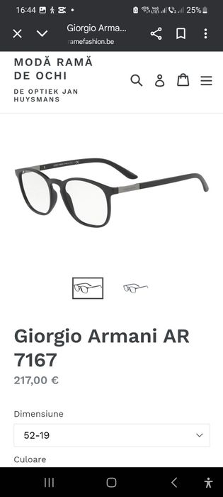 Ochelari ,rame Giorgio ARMANI