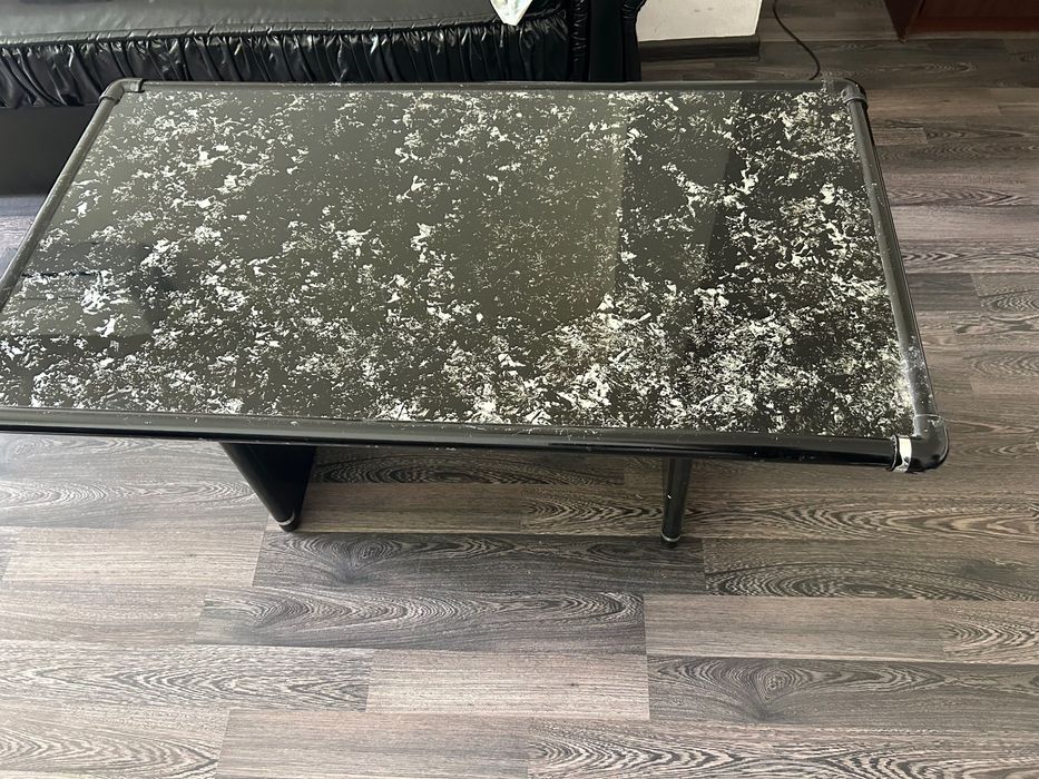 Маса за кафе с мраморен ефект