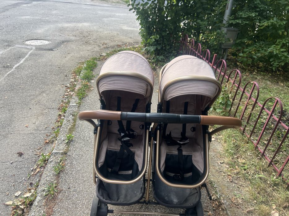 Carucior gemeni Chipolino Duo Smart 2 in 1 golden beige