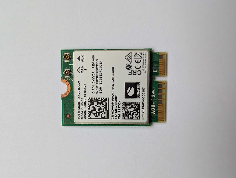 Placa wireless Wi-Fi 6 Intel Ax201NGW