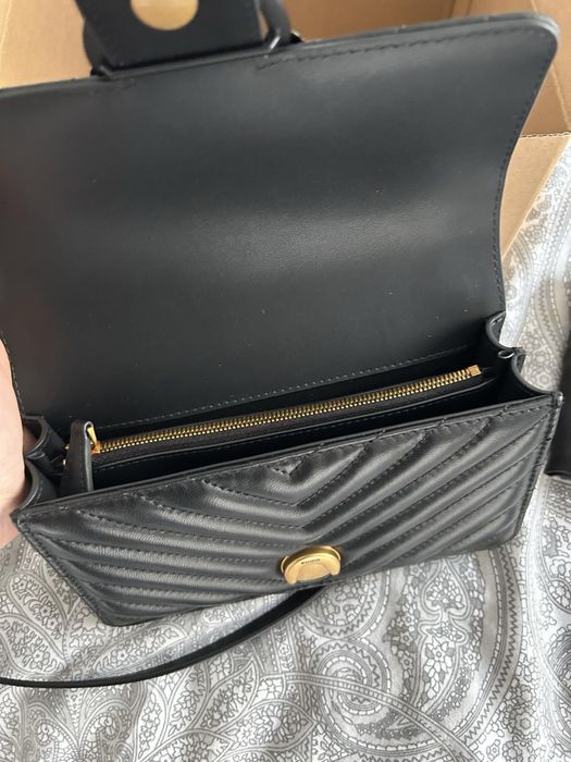 Чанта PINKO love one mini sheep nappa chevron