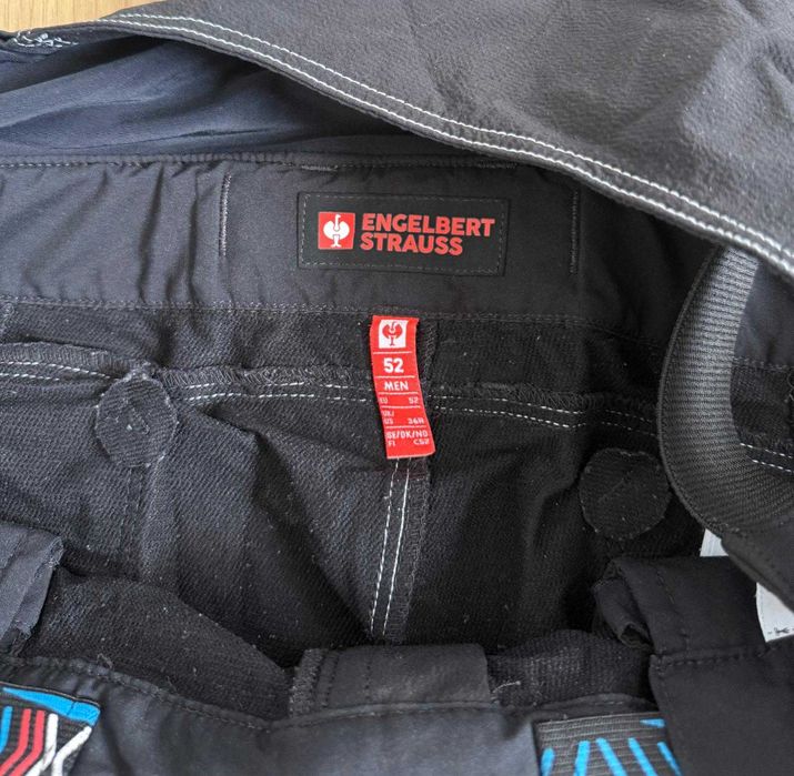 Engelbert Strauss 52 L barbati pantaloni softshell bretele pieptar
