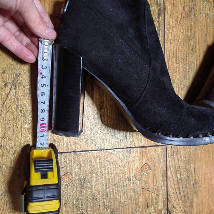 Сапоги замшевые чёрные