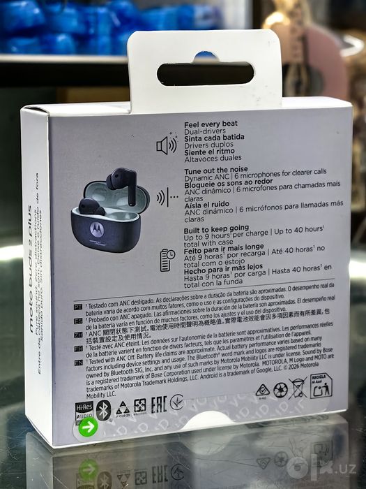 Флагманские наушники Motorola Buds 2 Plus
