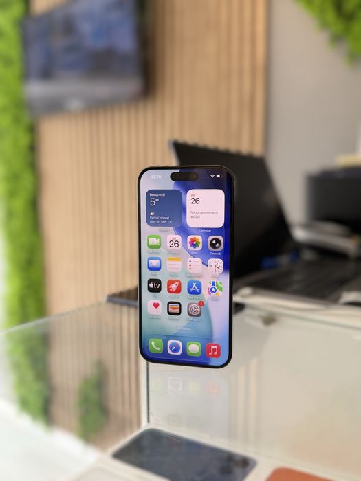 **ATS GSM** iPhone 15 Pro 128Gb Blue/Bat88%/Grad B/Fact+Gar 12 luni