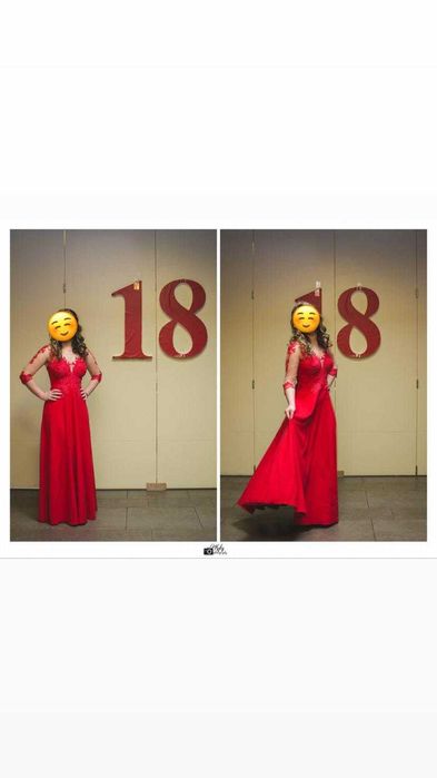 Rochie de gala rosie lunga