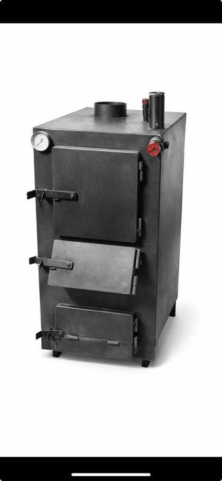 котел-печь на 150квадратов на твердом топливе, б/у