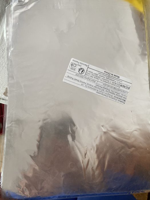 Folie embosare /FOLIE DE ALUMINIU, 0,07 MM, 12 BUCĂȚI - ARGINT