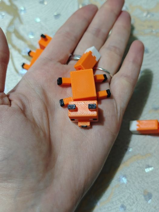 Фигурка лиса майнкрафт 3D печать