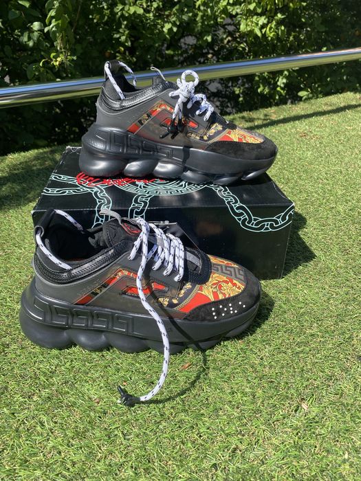 Versace chain reaction negru/rosu-multicolor/alb (stil baroc) 41 full box