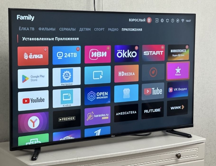 Смарт телевизор Яндекс 109см 4К.