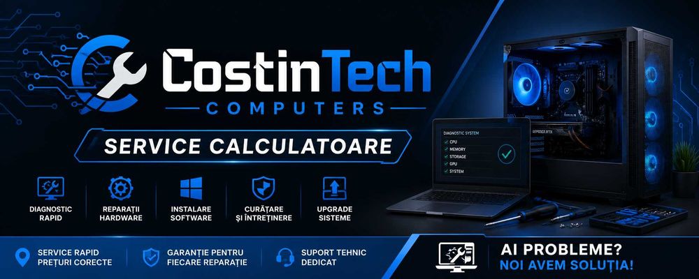 Service PC & Laptop | Instalare Windows | Curățare | Diagnosticare | Reparații Calculatoare