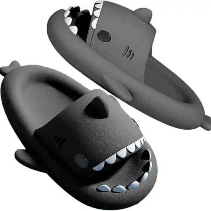 Papuci pentru copii fetite si baietei, Baby Shark, Negru