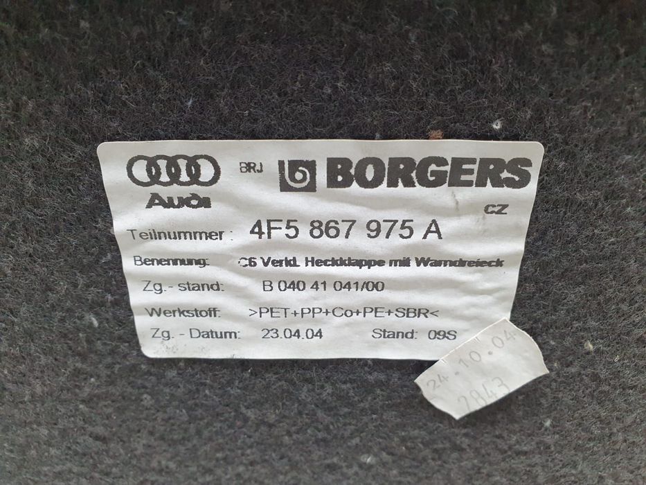 Tapiterie haion 4f5867975a Audi A6 4F/C6 [2004 - 2008] 2.0 tdi BLB