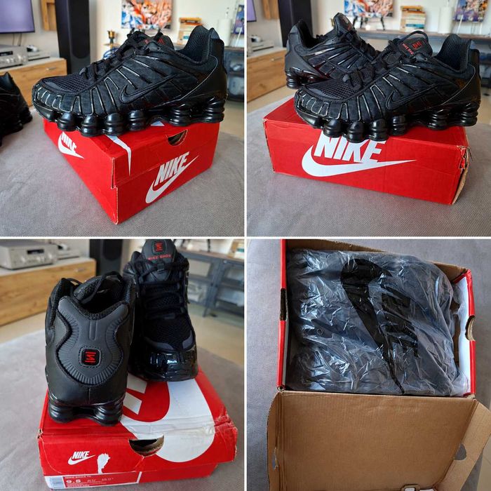 Vand adidasi Sneakers Nike Shox TL triple black, mărimea 43, noi nepurtați, in cutia originala