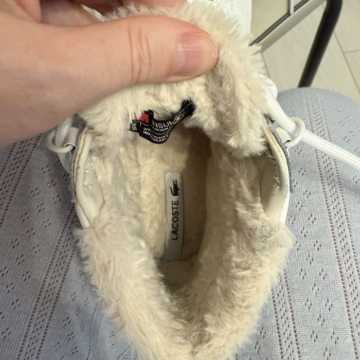 Зимние ботинки, бренд Lacoste, белые, 39 размер