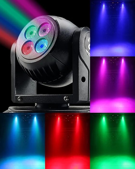 Set 2 lumini de scena profesionale/disco/DJ cu cap mobil 36W,