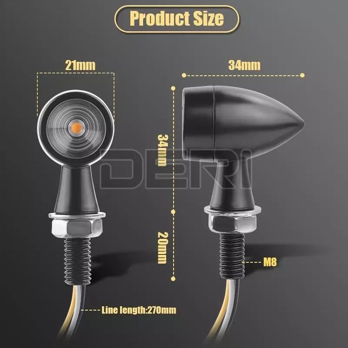 Малки мигачи за мотор с габарит