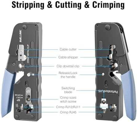 Нов Комплект RJ45 кримпер с тестер, Cat6/Cat6a конектори и куплери