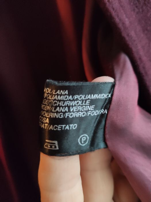 Дълго палто от кашмир в бордо на италианската фирма  TOSKANA LODEN MAY