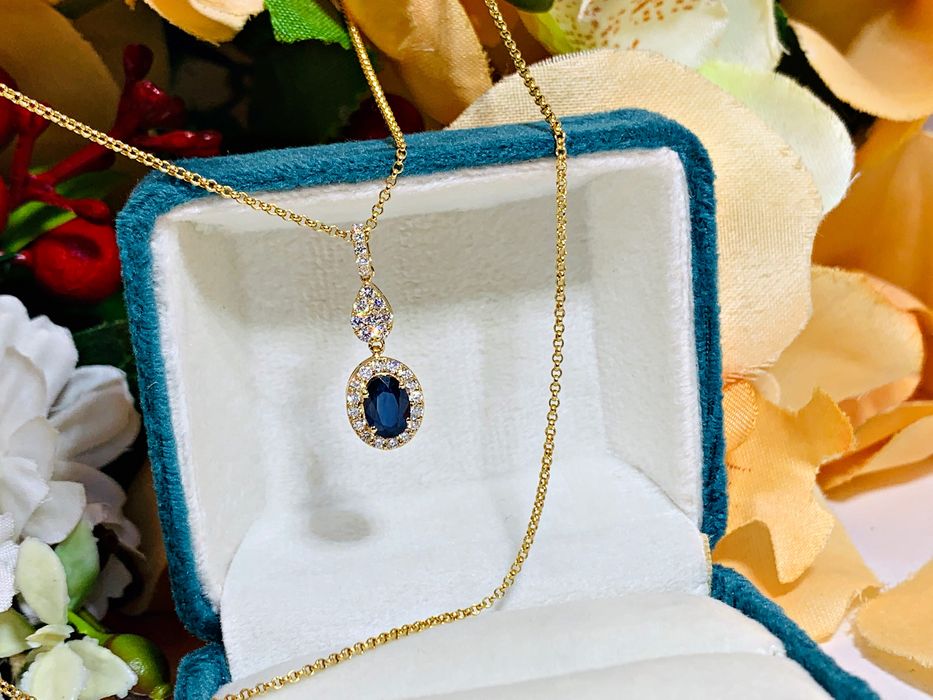 золотая  подвеска – кулон и цепочка с бриллиантами