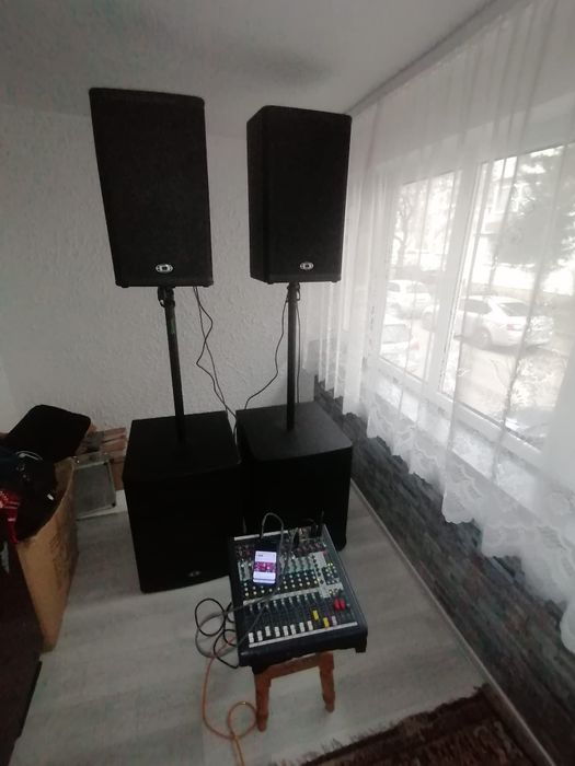 Sistem audio activ dynacord line ,mixer pasiv made in England