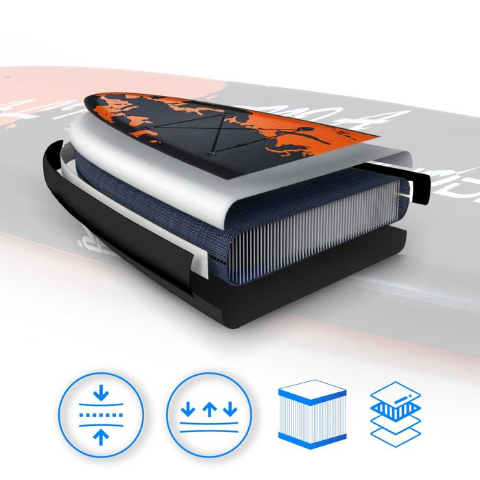 Placa Stand Up Paddle EARTH 365cm + Scaun Caiac (Noua, Sigilata)