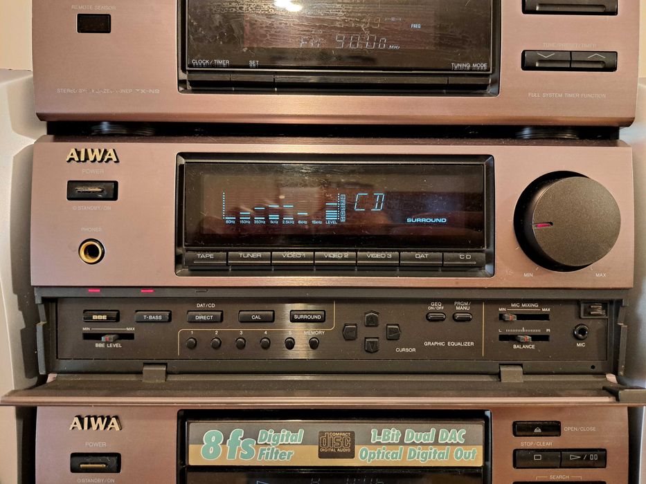 Sistem audio HiFi Aiwa NSX-D7 , 1992  + boxe cadou