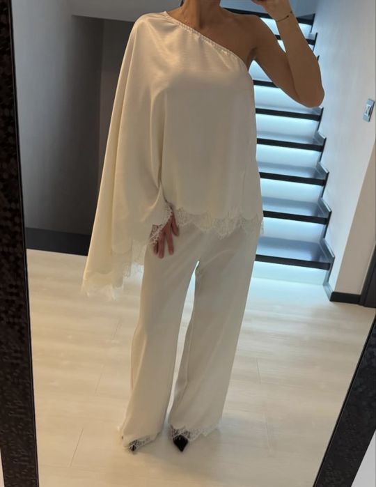 Set din bluza si pantaloni din satin