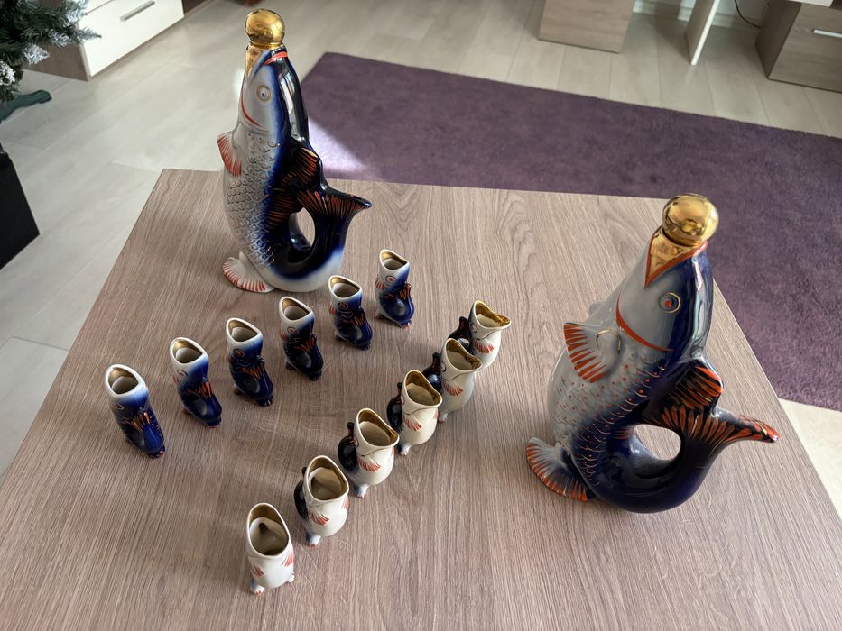 2 seturi serviciu cesti portelan forma pestisori