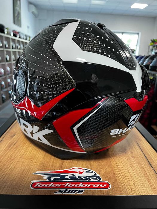 Мото каска SHARK SPARTAN CARBON RAVE ,вградени очила,S 55-56см