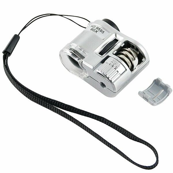 Портативный мини-микроскоп NO.9595 60X со светодиодом для обнаружения