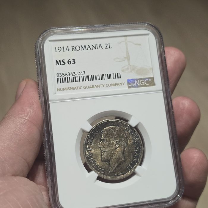 Moneda 2 lei 1914 MS63