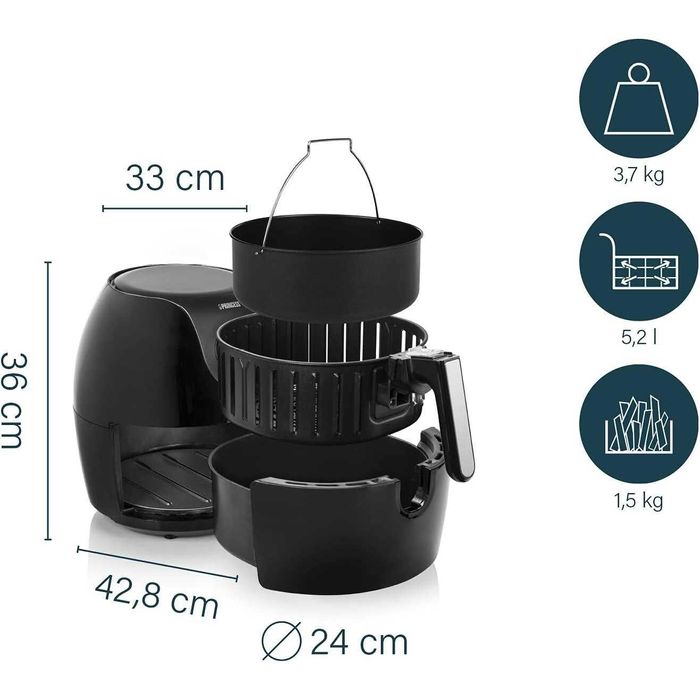 Уред за здравословно готвене Princess 182050 Aerofryer, 5.2л. 1700W