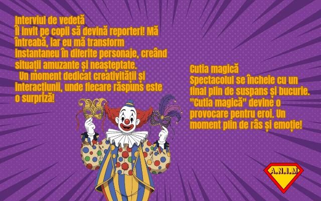 Clovnul Happy-Un entertainer altfel:Transformă fiecare eveniment