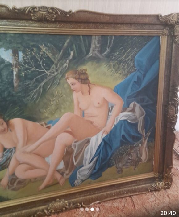Tablou pictat 103 cm cu 73 cm