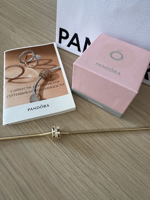 Клипса Pandora оригинал золото 585
