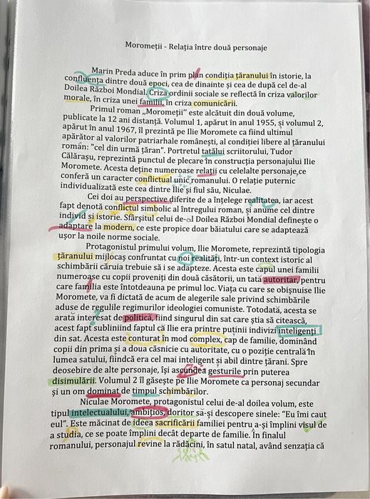 Portofoliu materie pentru Bacalaureat limba română