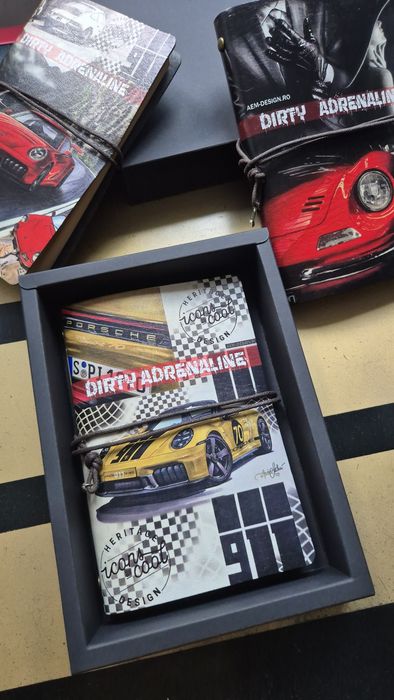 Agenda A6 piele Porsche 911 Spirit 70 personalizata
