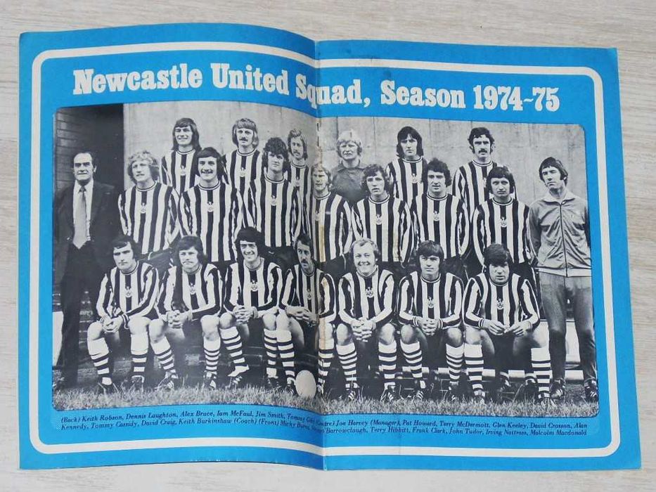 Нюкасъл Юнайтед оригинални футболни програми 1974 Ипсуич Лестър Стоук